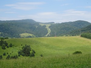 Widok ze Złockiego na Wierchomlę